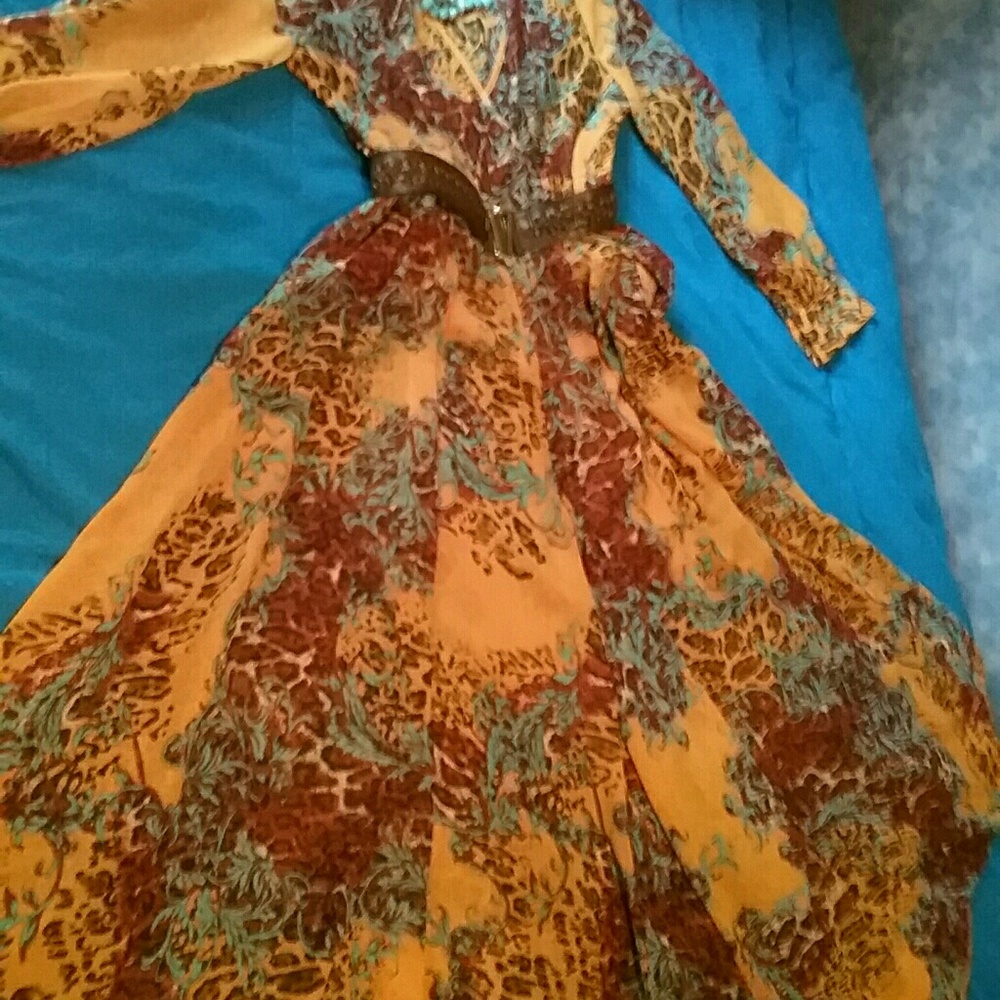 Swishy, boho maxi dress.